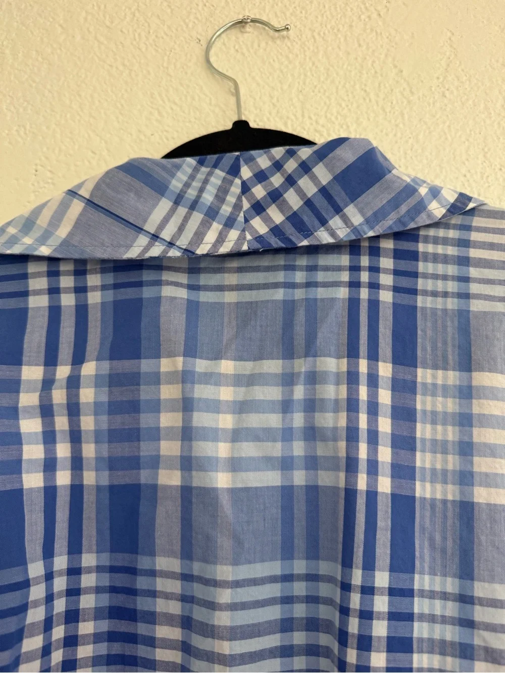 Polo Ralph Lauren Men’s Robe Small/Medium Plaid Cotton Robe Blue White Tie Waist